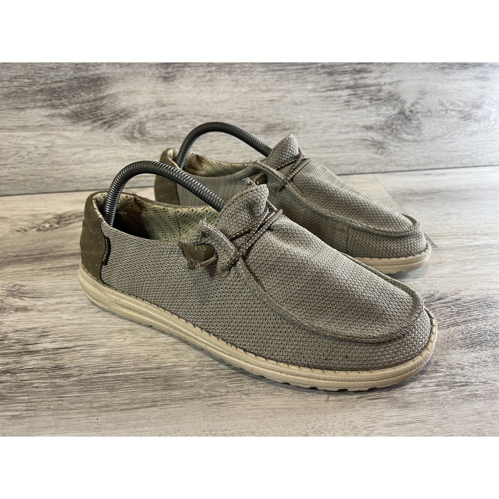 Hey Dude Wendy Sox‎ Sand Shell Womens 10 Beige Lightweight Slip On Athletic